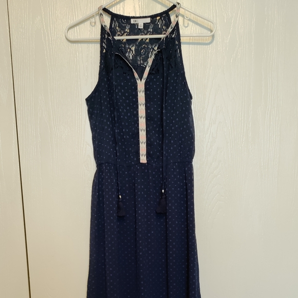 DR2 navy clip dot maxi dress - Picture 6 of 12